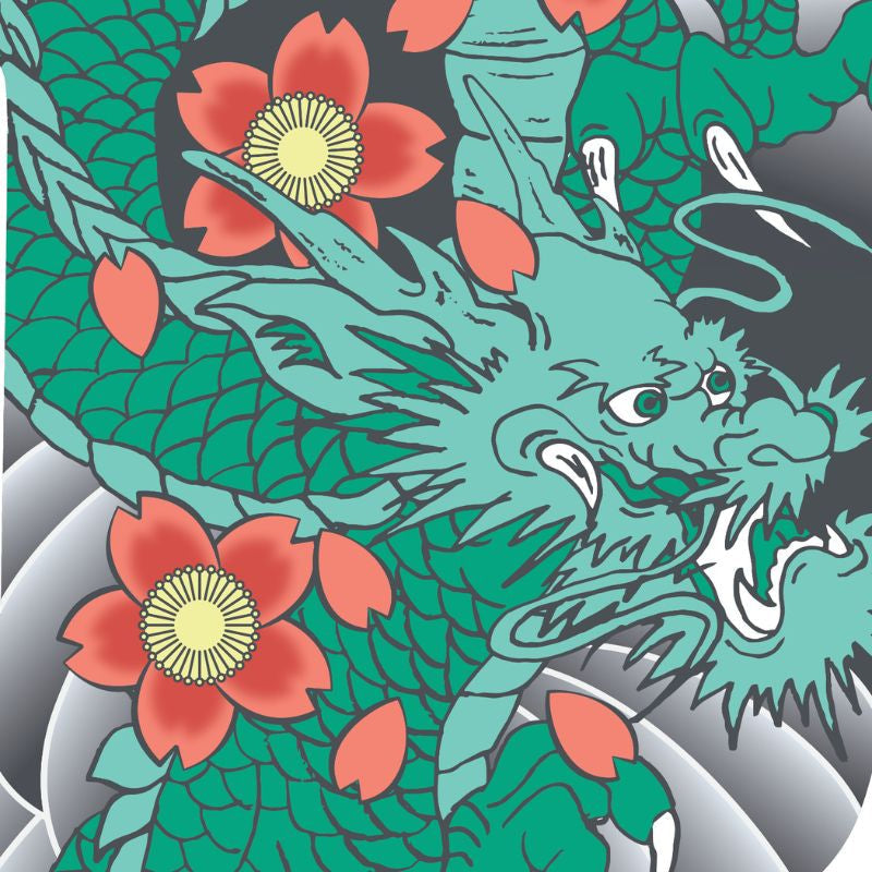 Koinobori Dragon Tattoo 100 cm