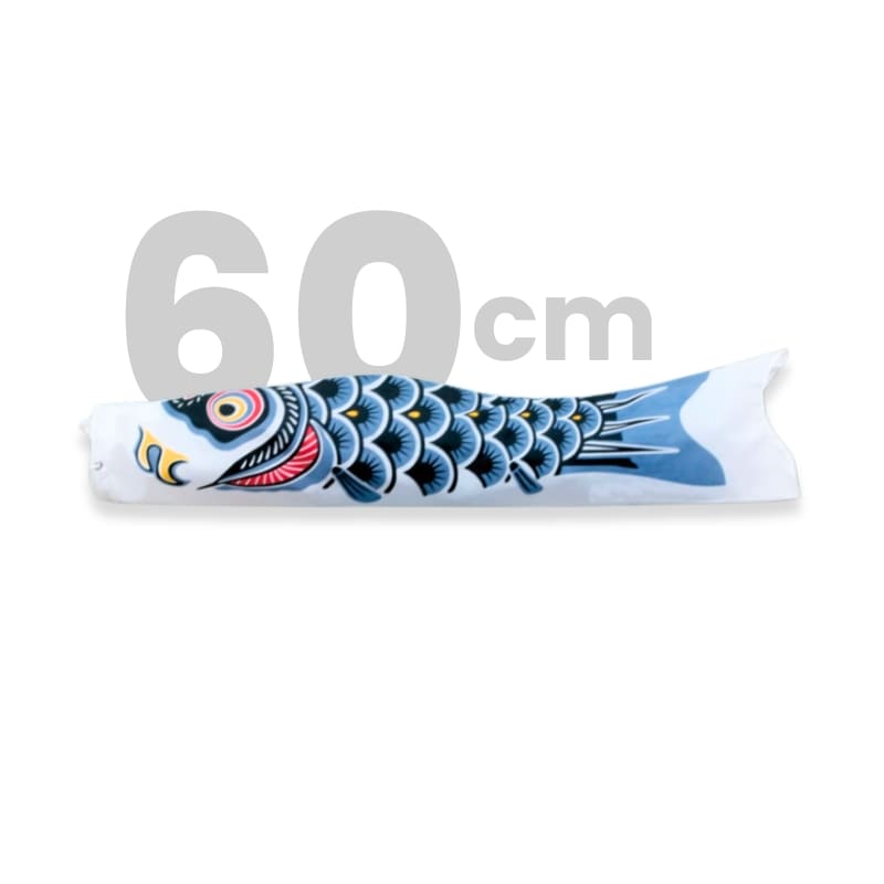 Svart traditionell japansk koinobori - 60 cm