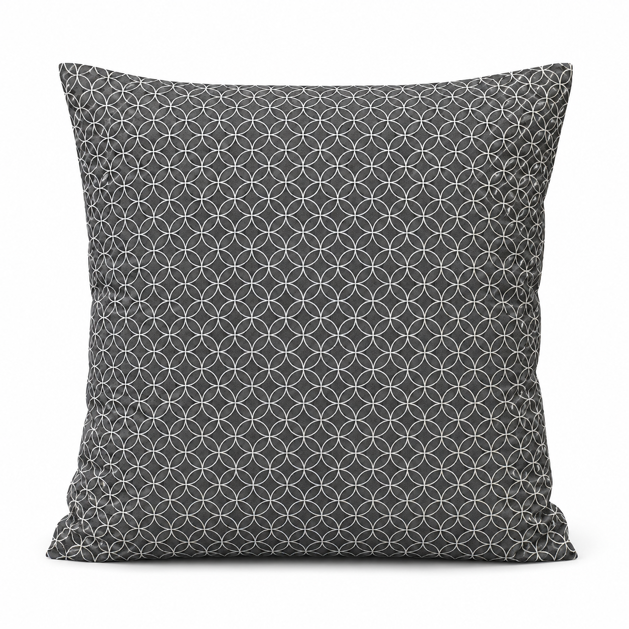 Kuddfodral Japanskt Motiv Shippo Grått – 50x50 cm