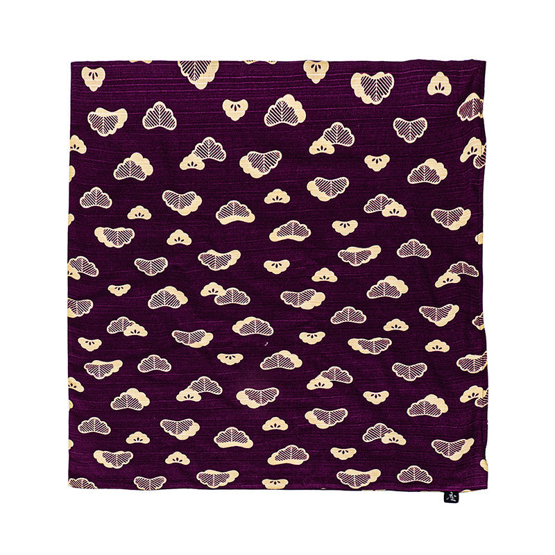 Lila japanskt kuddfodral med Matsu-mönster - 50x50 cm