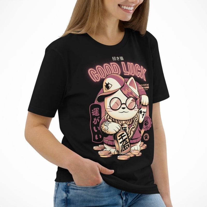 Maneki Neko Japansk T shirt