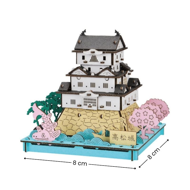 Japansk miniatyrmodell - Takamatsu Castle