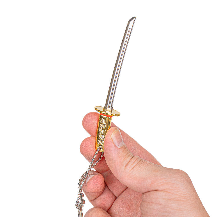 Mini-Katana Nyckelring - Gyllene Drake