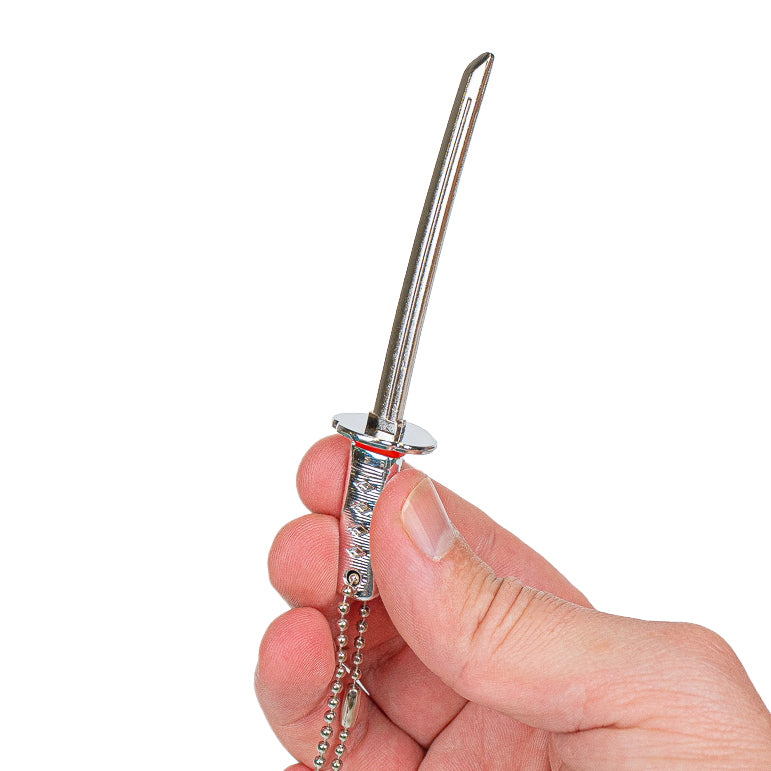 Mini-Katana Nyckelring - Silverfärgad Drake