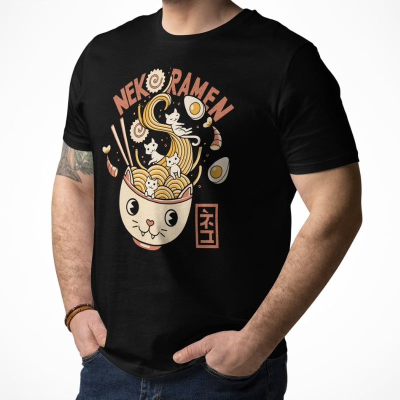 Neko Ramen Japansk T shirt