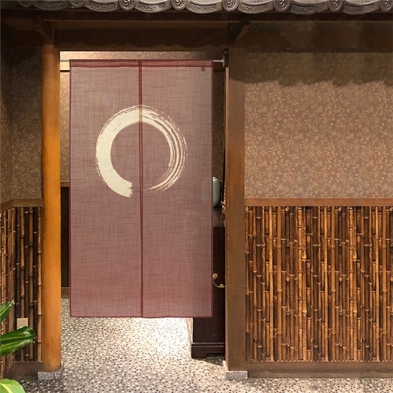 Noren Japansk Enso Brun 85 x 150 cm