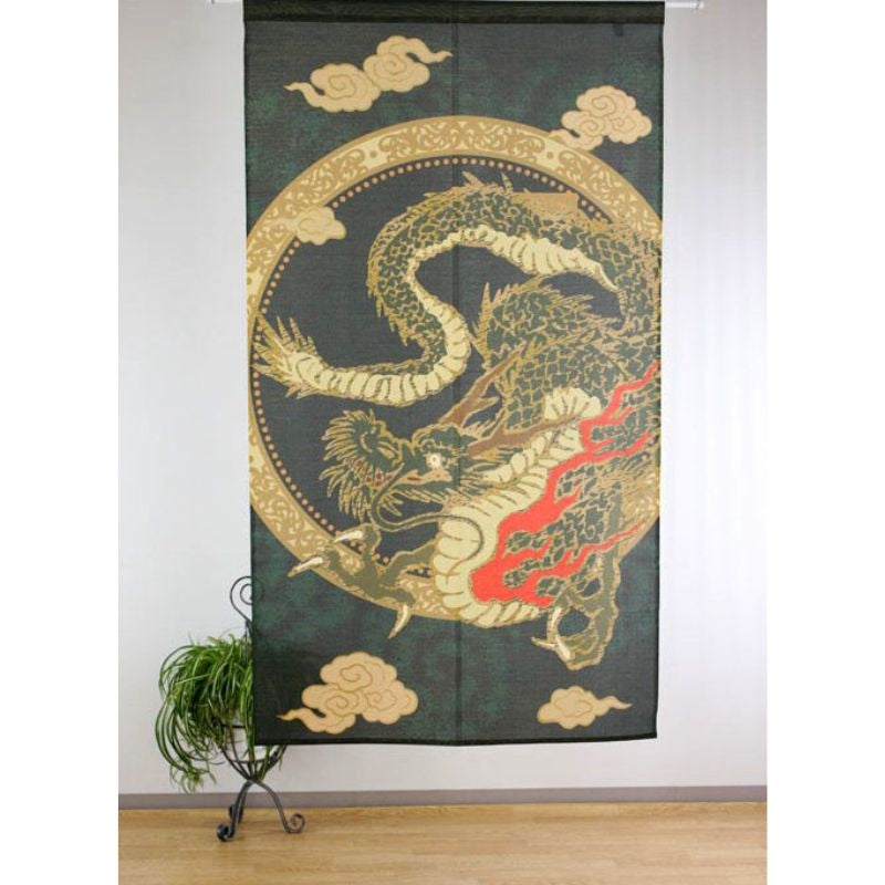 Noren japansk gyllene drake 85 x 150 cm