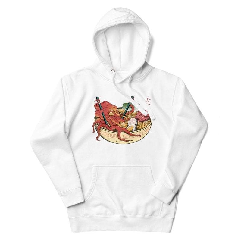 Octopus Ramen Japansk Sweatshirt S / Blanc