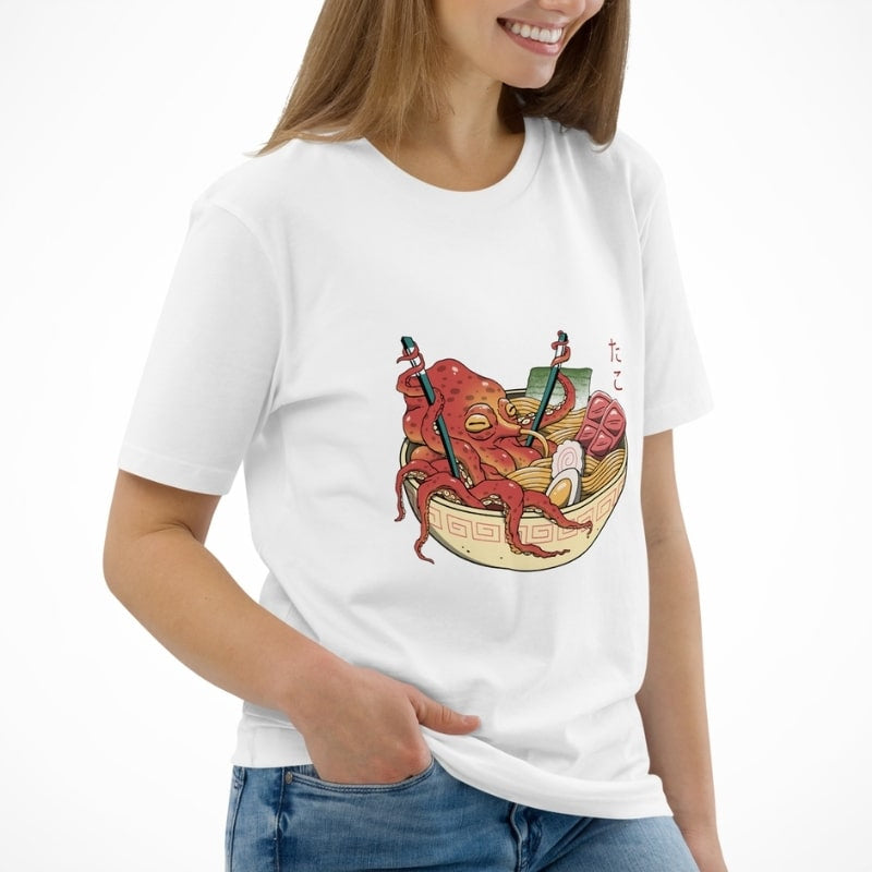 Octopus Ramen Japansk T shirt