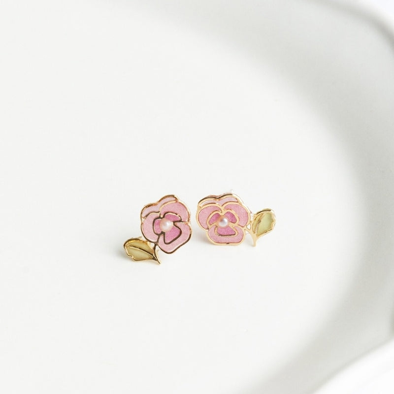 Örhängen Pansy Rosa