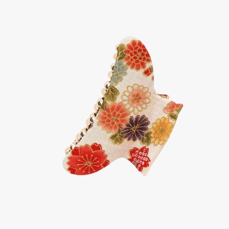 Japanskt hårspänne Vitt tyg