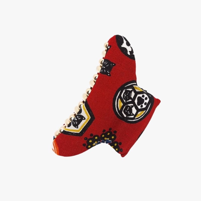 Japansk katt hårspänne av tyg