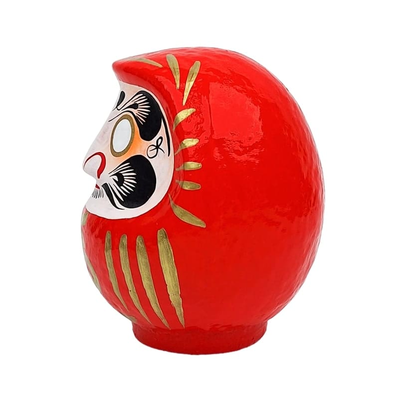 Röd japansk daruma 9 till 15 cm
