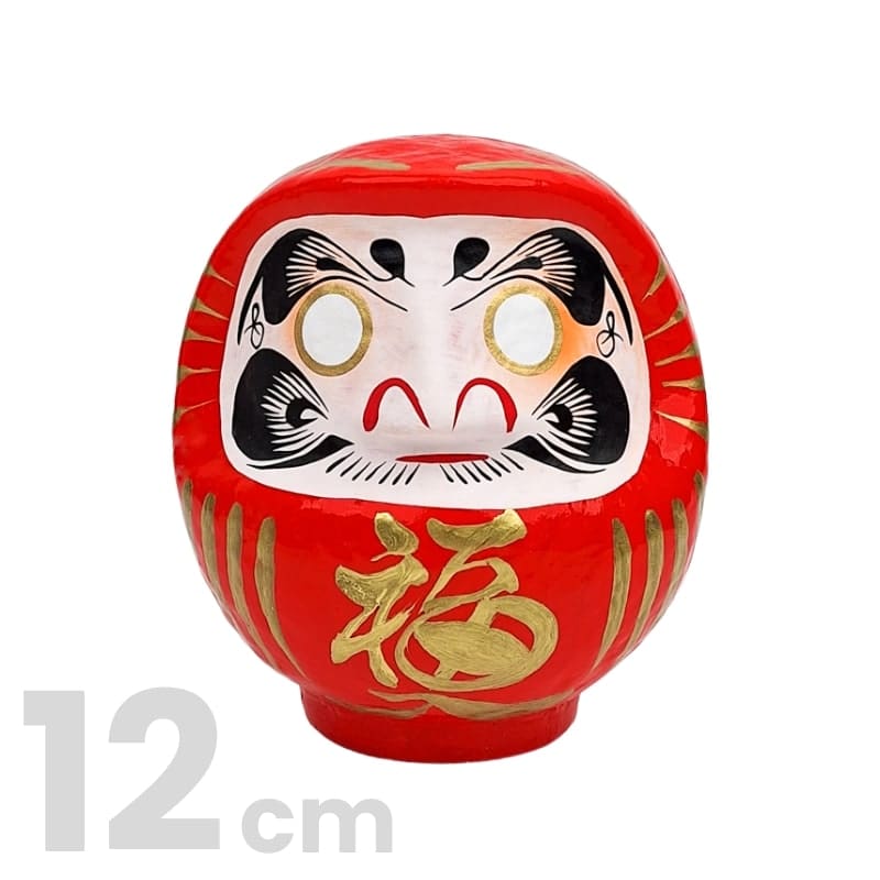 Röd japansk daruma 9 till 15 cm 12 cm