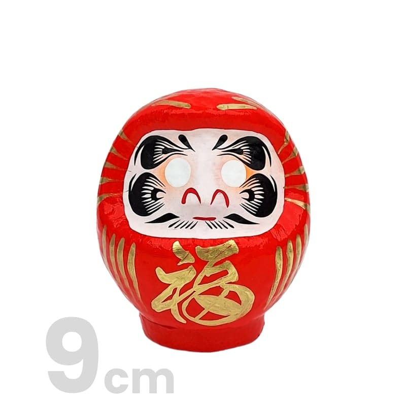 Röd japansk daruma 9 till 15 cm 9 cm