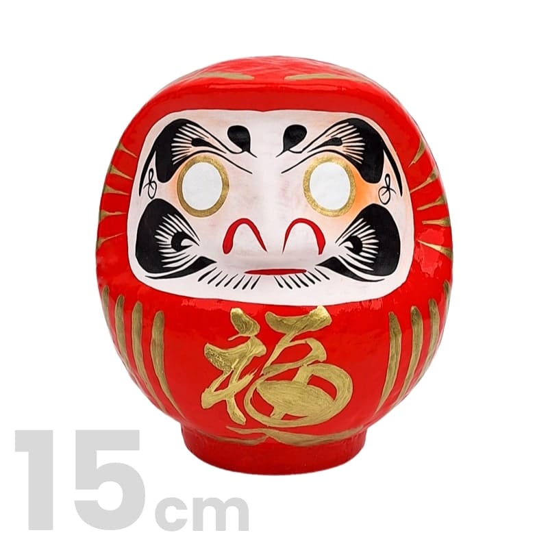 Röd japansk daruma 9 till 15 cm 15 cm