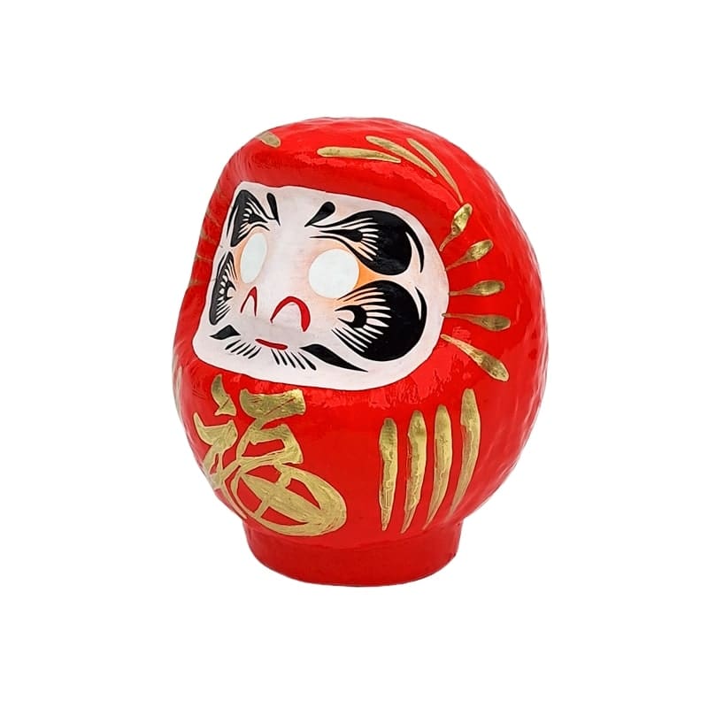 Röd japansk daruma 9 till 15 cm