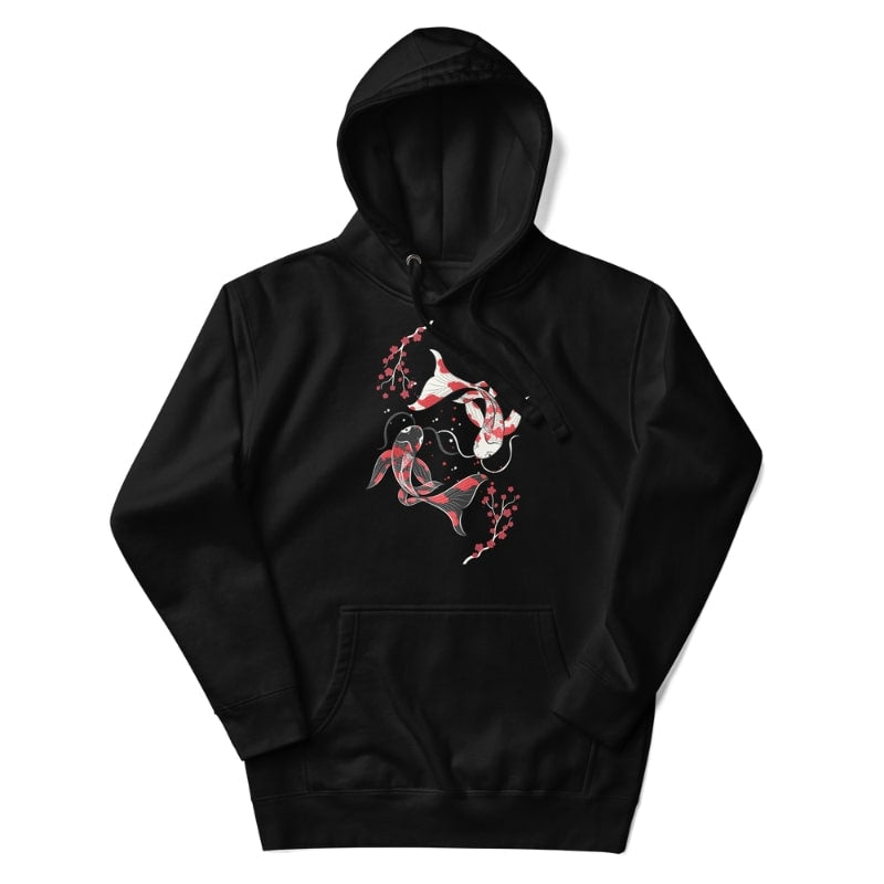 Sakura Koi Japansk Sweatshirt S / Noir
