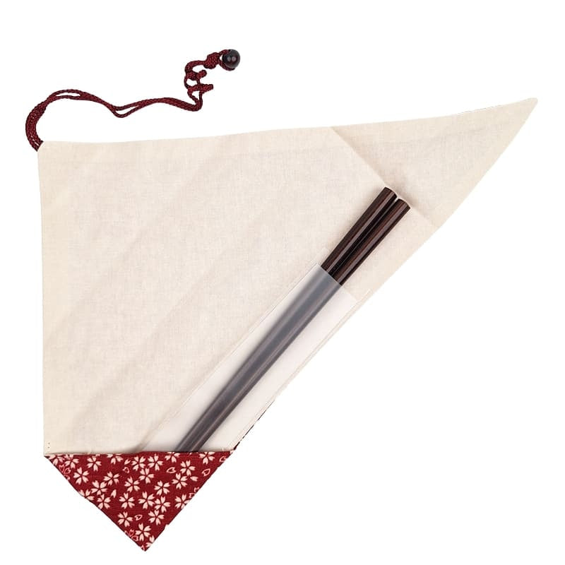 Sakura Röd Japanska ätpinnar Fodral