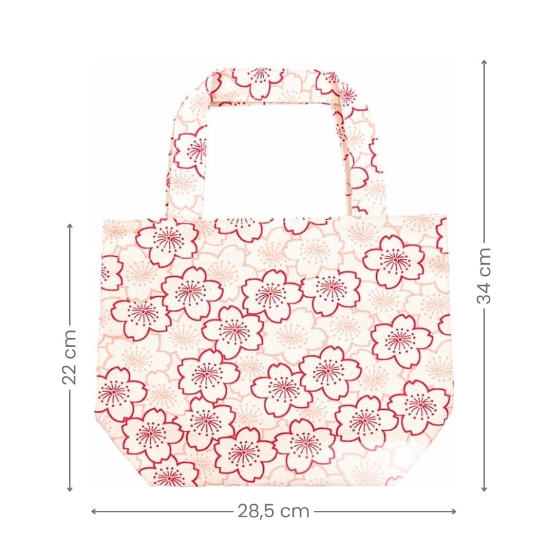 Sakura rosa japansk tygväska