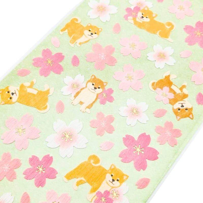 Sakura Shiba Inu Japanska klistermärken