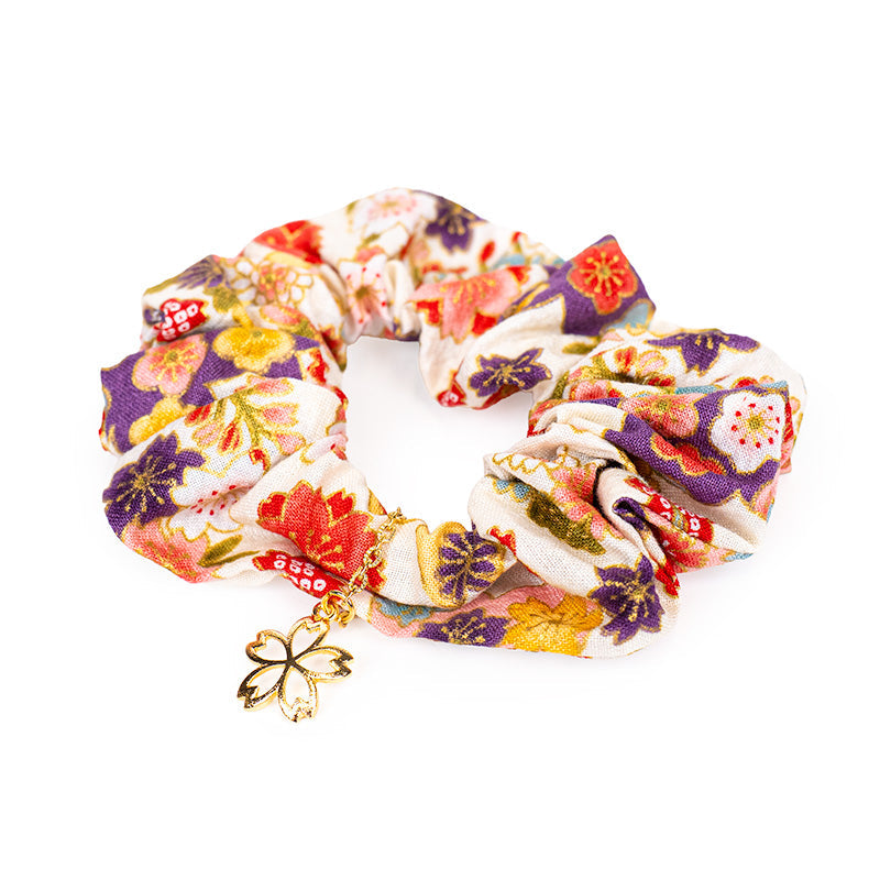 Scrunchie Japanskt Tyg Vit