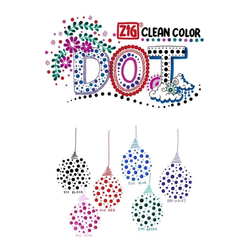 Set med 6 Dot Double Point pennor