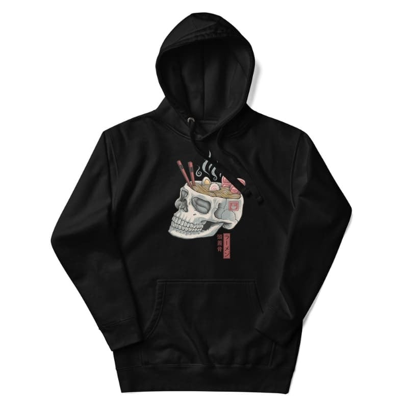 Skull Ramen japansk sweatshirt S / Noir