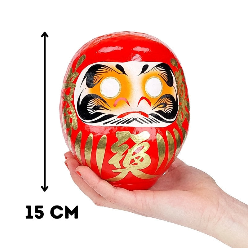 Stor röd Daruma 12 och 15 cm 15 cm