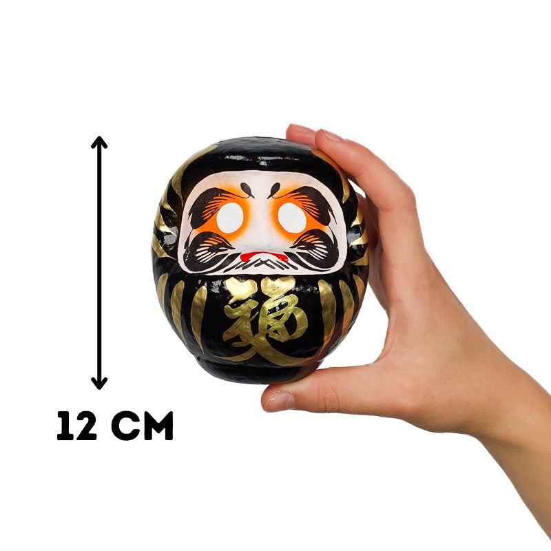 Stor svart Daruma 12 och 15 cm 12 cm