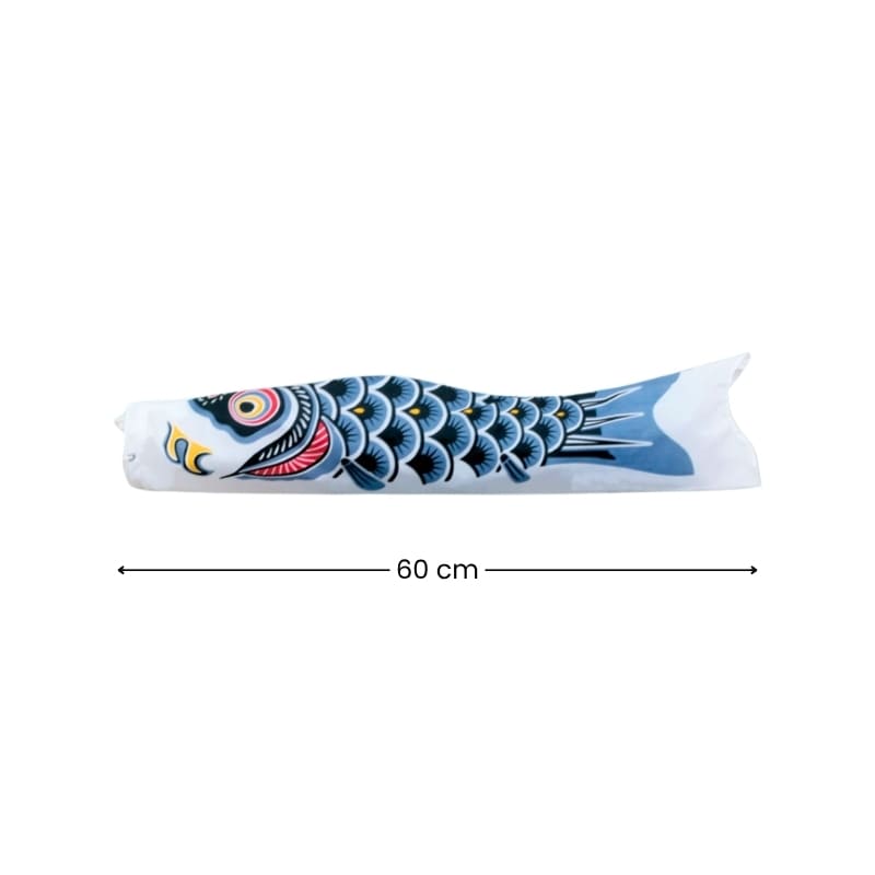 Svart traditionell japansk koinobori - 60 cm