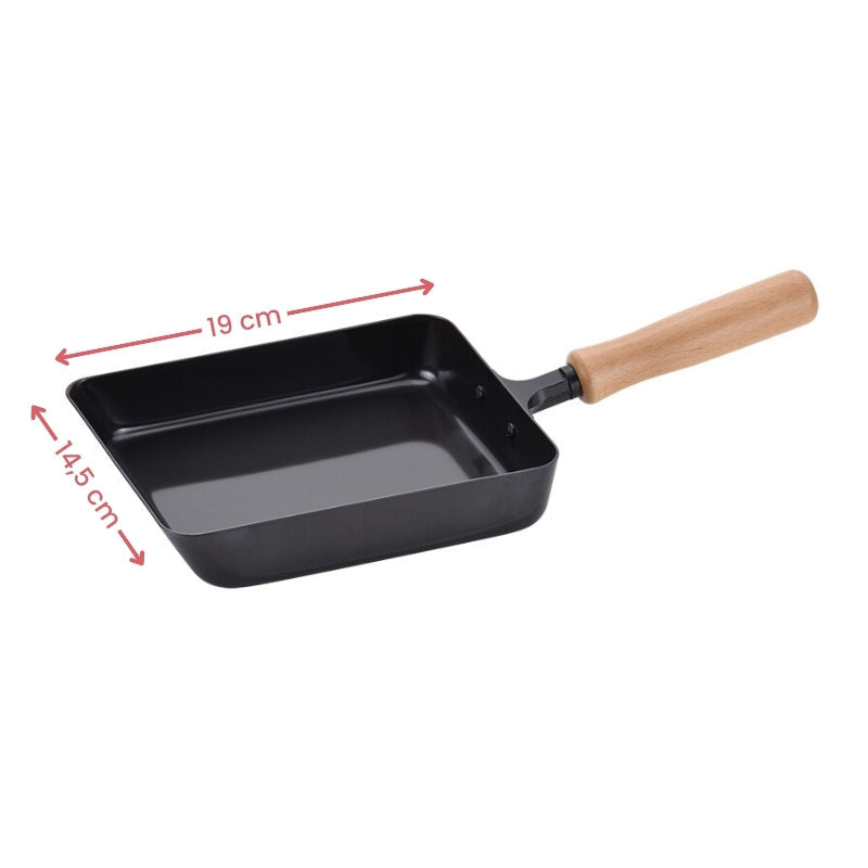 Tamagoyaki japansk stekpanna 14x18 cm