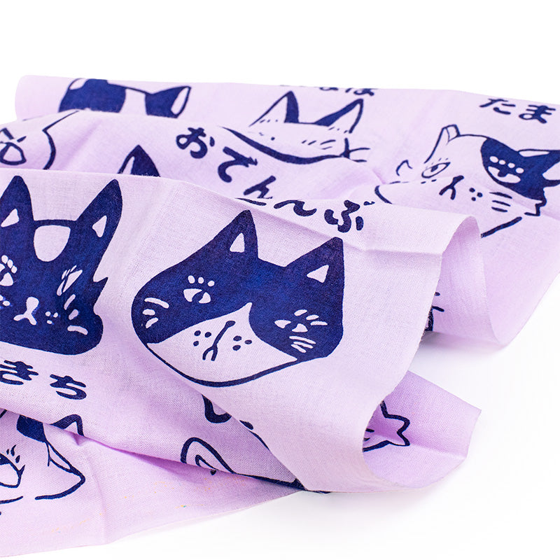 Tenugui japansk katt tryck