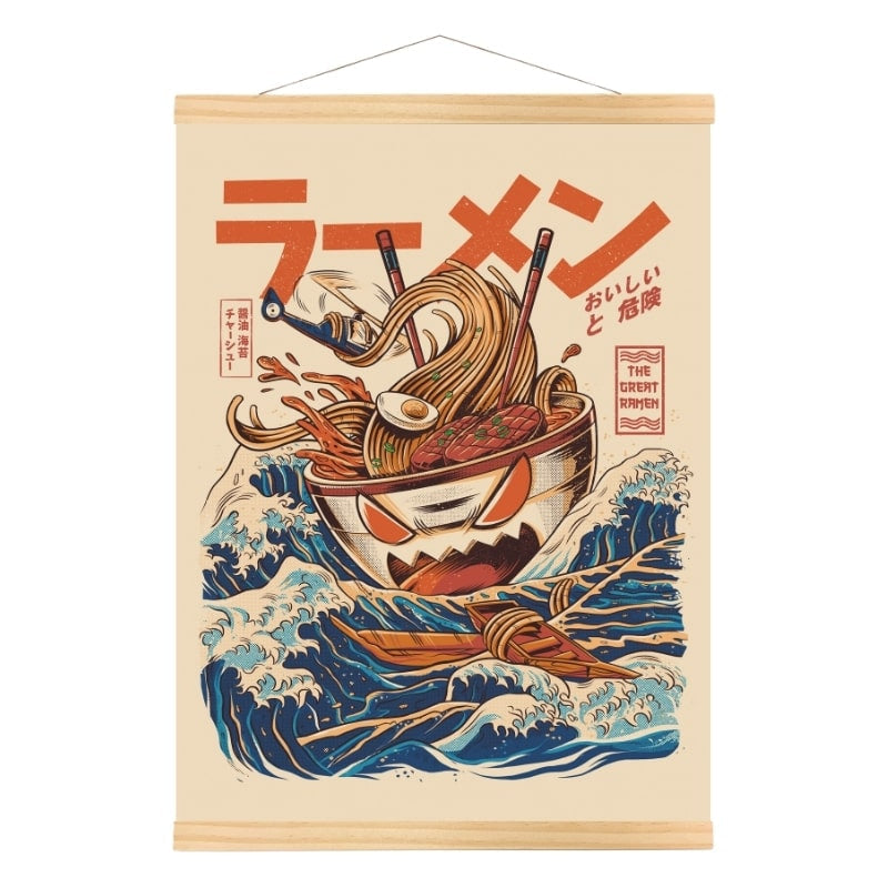 The Great Ramen of Kanagawa Japansk affisch A3