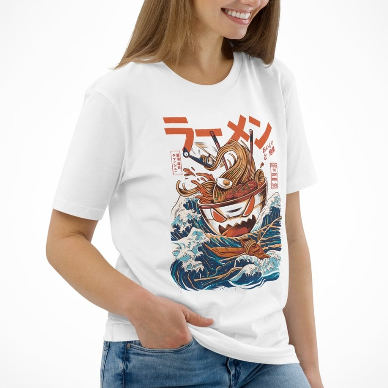 The Great Ramen of Kanagawa Japansk T shirt