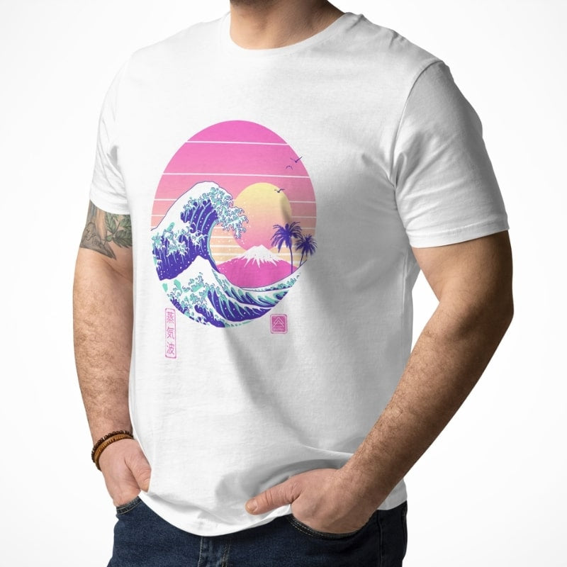 The Great VaporWave Japansk T shirt