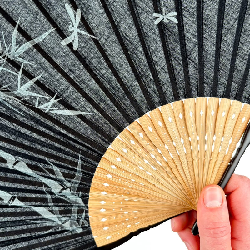 Tonbo Svart Japansk fläkt