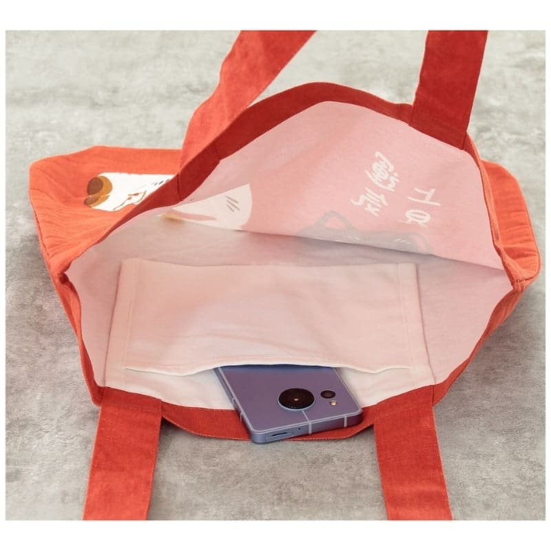 Tote Bag Röd Maneki Neko Shōfuku