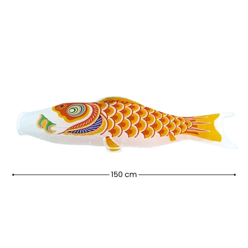 Traditionell japansk Koinobori Orange - 150 cm