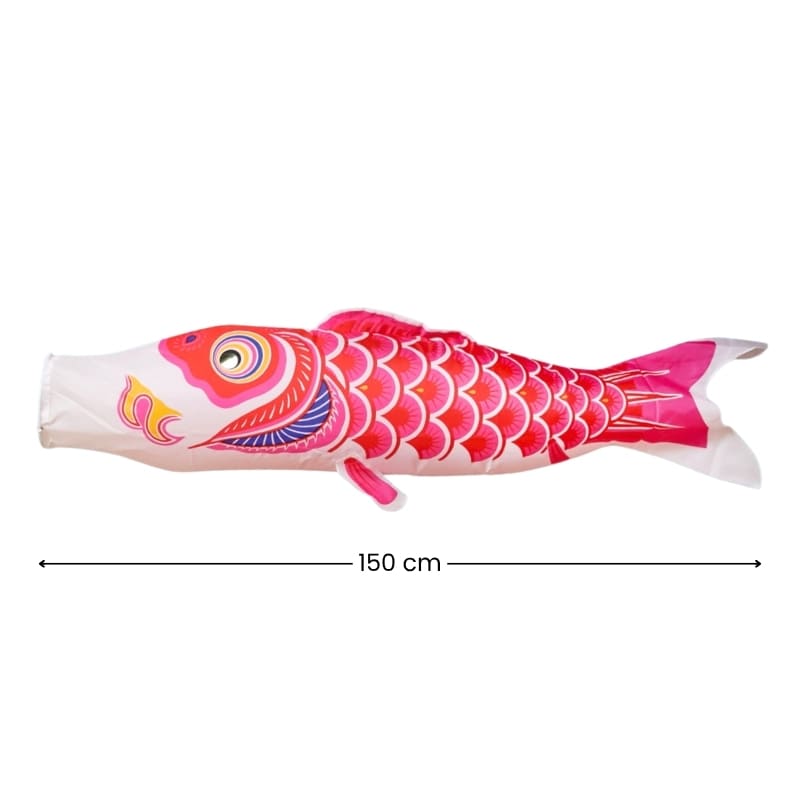 Traditionell rosa japansk koinobori - 150 cm