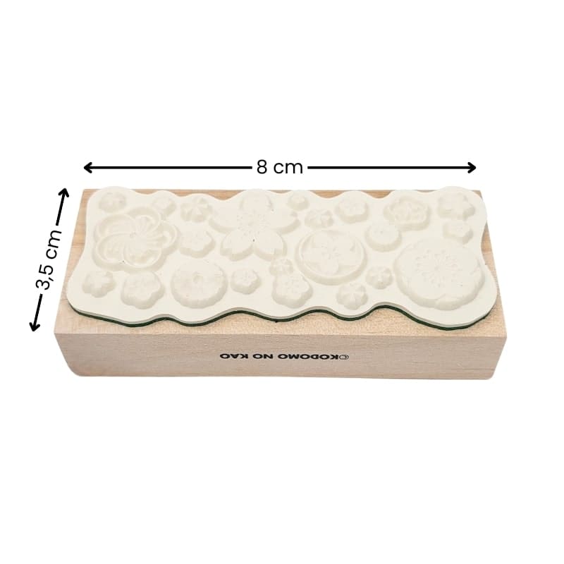 Trästämpel Japanska blommor