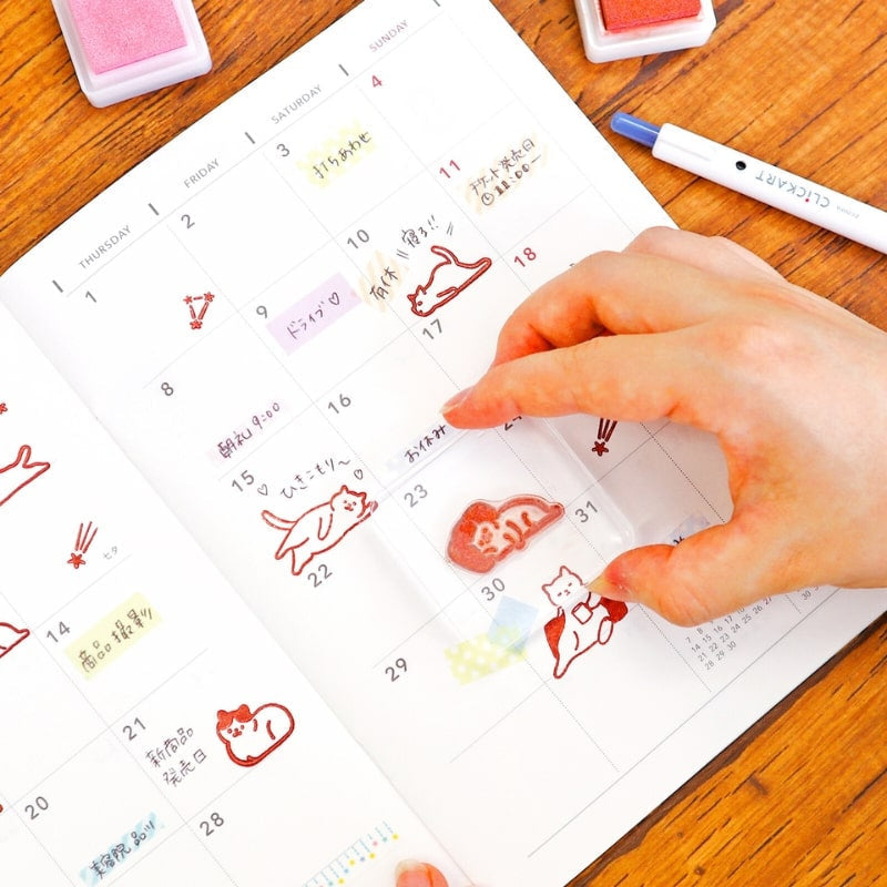 Transparenta japanska kattstämplar