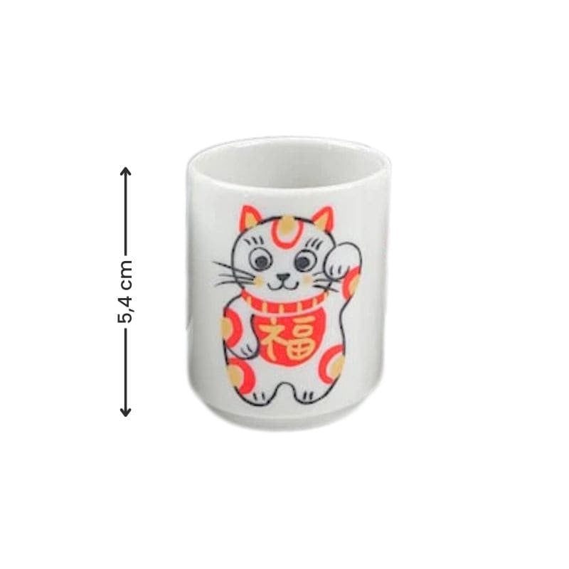 Uppsättning av Maneki Neko Sake glas