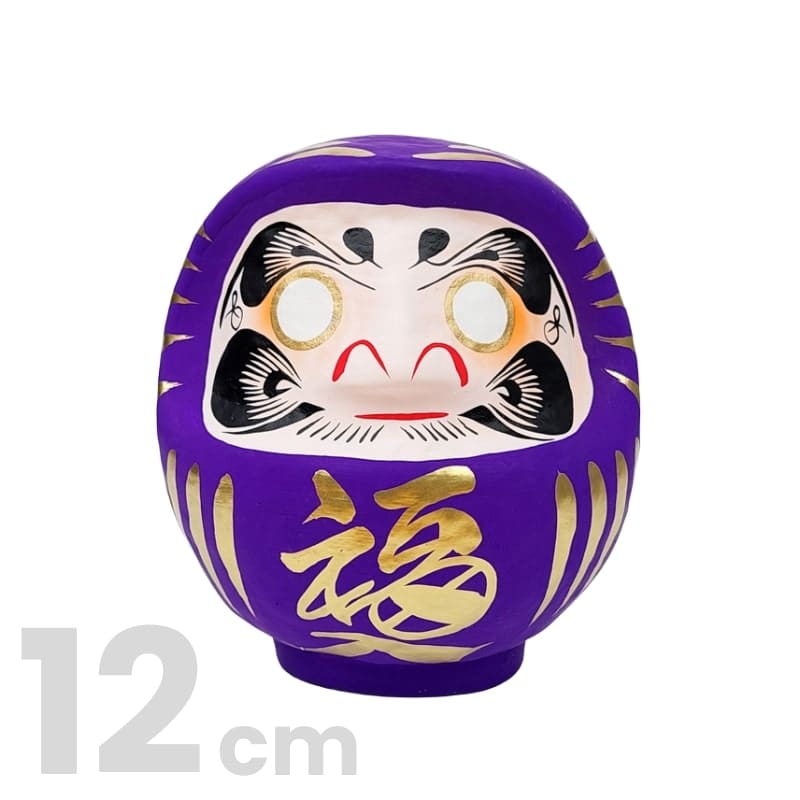 Violett japansk Daruma 9 till 15 cm 12 cm