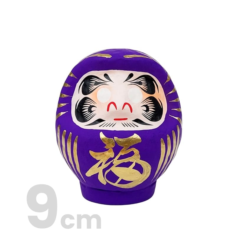 Violett japansk Daruma 9 till 15 cm 9 cm