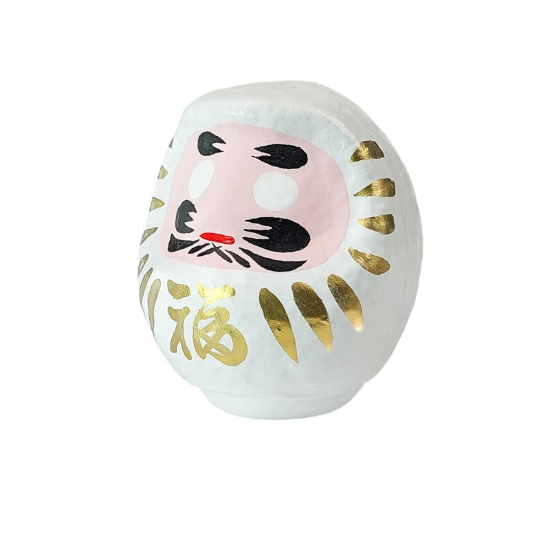Vit japansk Daruma 4,5 och 9 cm