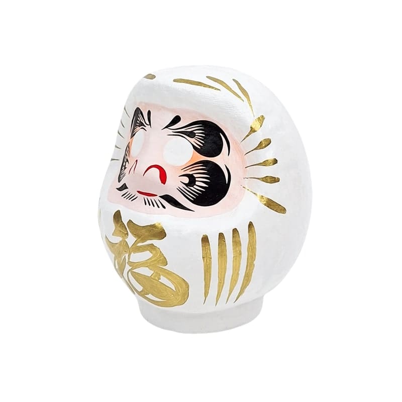 Vit japansk daruma 9 till 15 cm