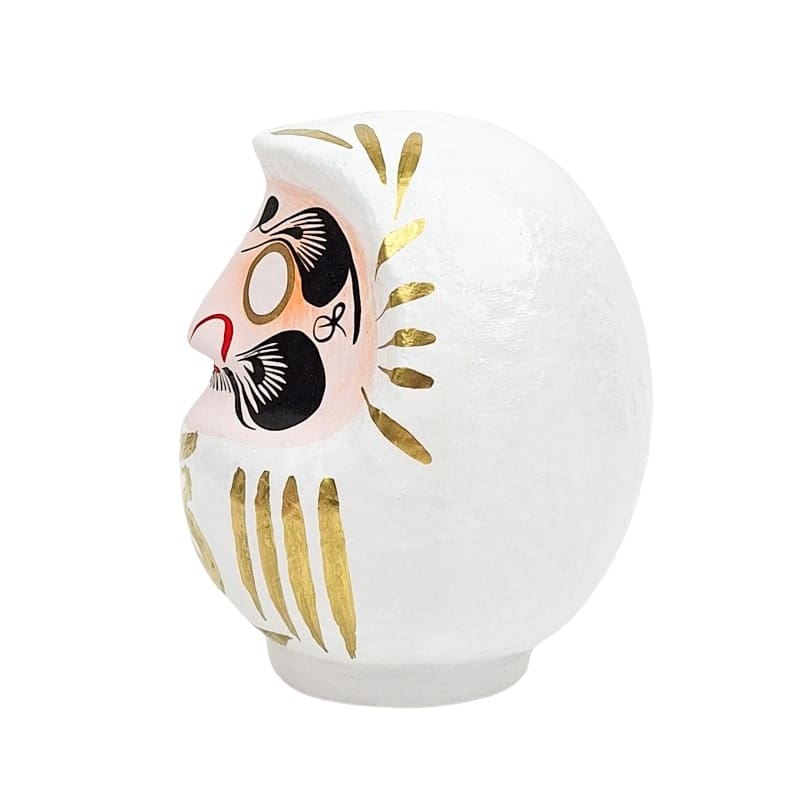 Vit japansk daruma 9 till 15 cm