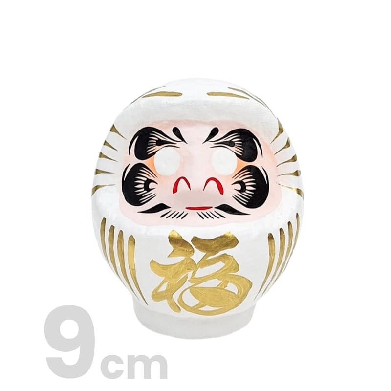 Vit japansk daruma 9 till 15 cm 9 cm