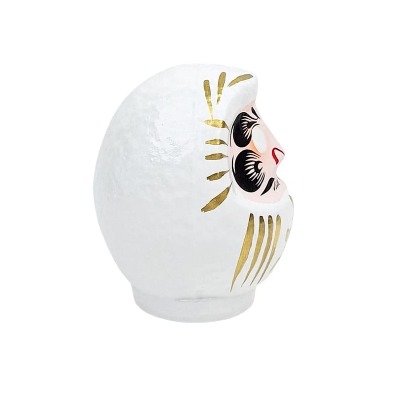 Vit japansk daruma 9 till 15 cm
